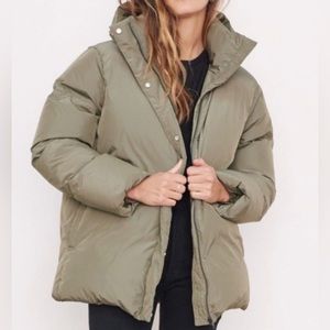 Jenni Kayne Puffer Down Jacket, Sage green , XXS XS, WARM!